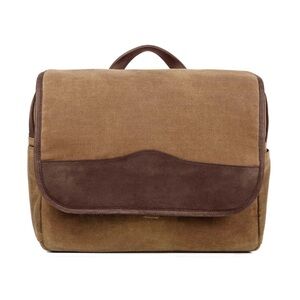 Mission Mercantile Campaign Waxed Canvas Messenger Bag Leather Briefcase